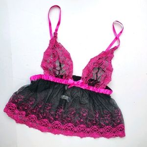 Frederick's of Hollywood sexy sheer lace lingerie